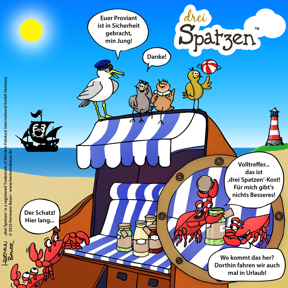 Comic Ferien am Strand